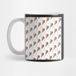 Colorful kites pattern on white background Mug